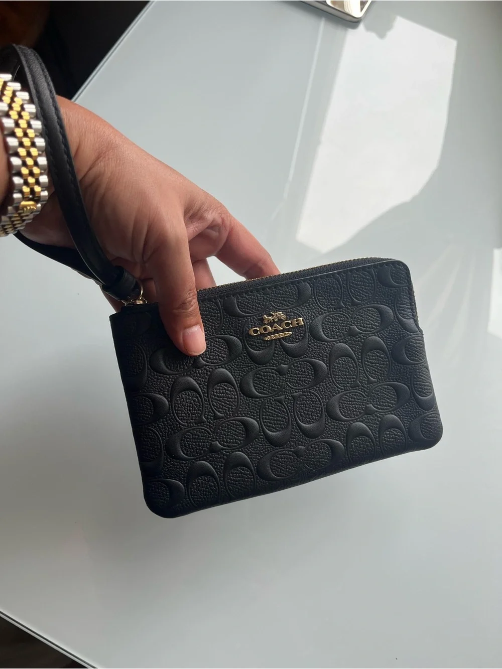 Coach black signature